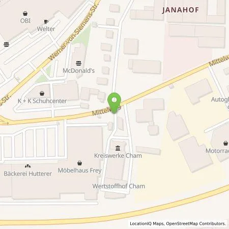 Standortübersicht der Tankstelle Mer Germany GmbH in 93413 Cham