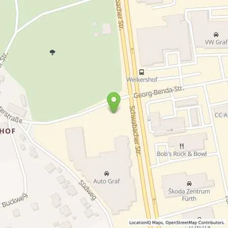 Standortübersicht der Tankstelle Mercedes- Benz AG - Niederlassung Nürnberg in 90763 Fürth