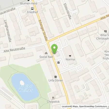 Standortübersicht der Tankstelle infra fürth gmbh in 90765 Fürth