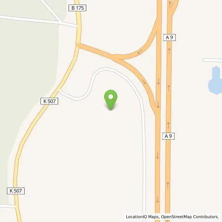 Standortübersicht der Tankstelle Tank & Rast Entwicklungsgesellschaft mbH in 07589 Lederhose