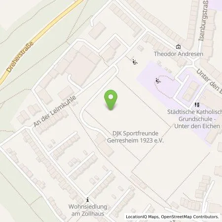 Standortübersicht der Tankstelle DJK Sportfreunde Gerresheim 1923 e.V. in 40625 Düsseldorf