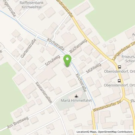 Standortübersicht der Tankstelle Kommunalunternehmen Oberostendorf AdöR in 86869 Oberostendorf