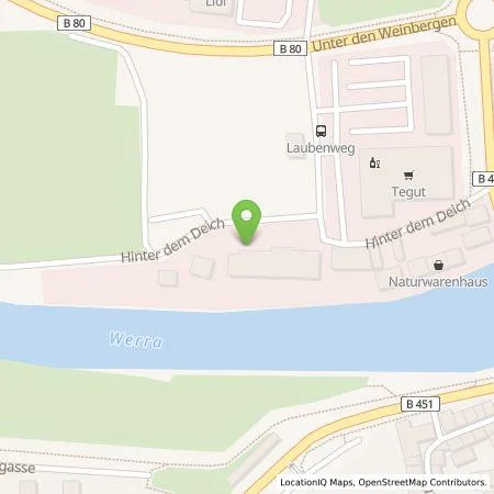 Standortübersicht der Tankstelle SUN Stadtwerke Union Nordhessen GmbH & Co. KG in 37213 Witzenhausen