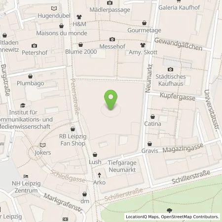 Standortübersicht der Tankstelle LPZ Parken & Energie GmbH in 04109 Leipzig