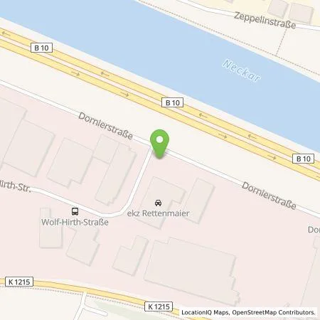 Standortübersicht der Tankstelle ekz Rettenmaier GmbH & Co KG in 73730 Esslingen am Neckar