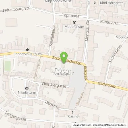 Standortübersicht der Tankstelle Stadtwerke Altenburg GmbH in 04600 Altenburg