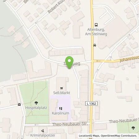 Standortübersicht der Tankstelle Stadtwerke Altenburg GmbH in 04600 Altenburg