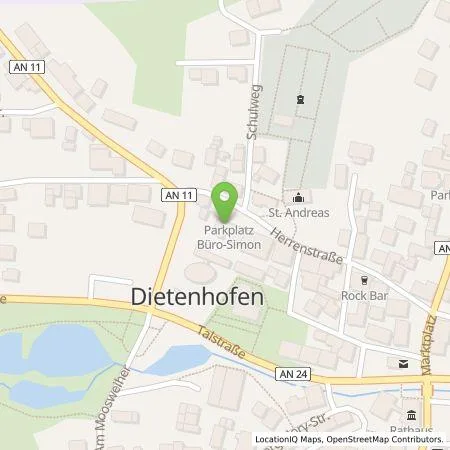 Standortübersicht der Tankstelle RegioGrünStrom GmbH & Co. KG in 90599 Dietenhofen