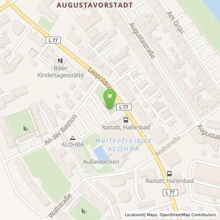 Standortübersicht der Tankstelle Stadtwerke Rastatt Service GmbH in 76437 Rastatt