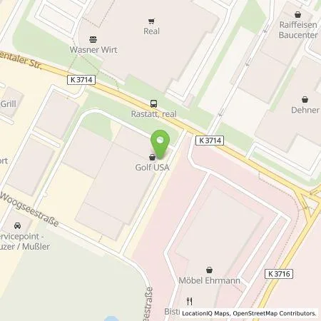 Standortübersicht der Tankstelle Stadtwerke Rastatt Service GmbH in 76437 Rastatt