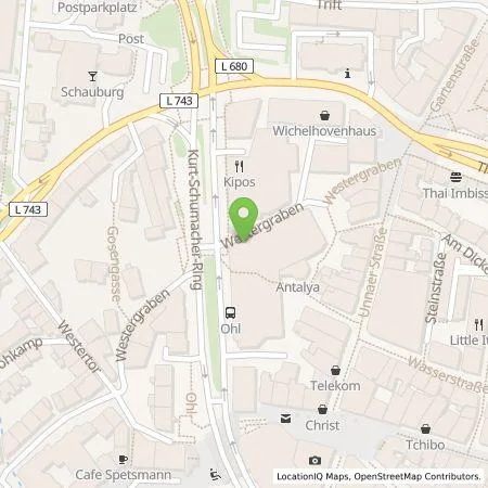 Standortübersicht der Tankstelle Stadtwerke Iserlohn GmbH in 58636 Iserlohn