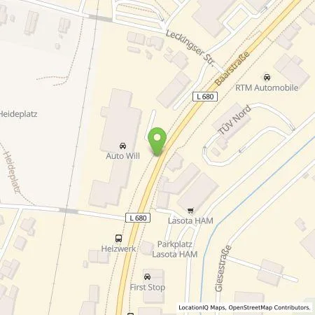 Standortübersicht der Tankstelle Stadtwerke Iserlohn GmbH in 58636 Iserlohn