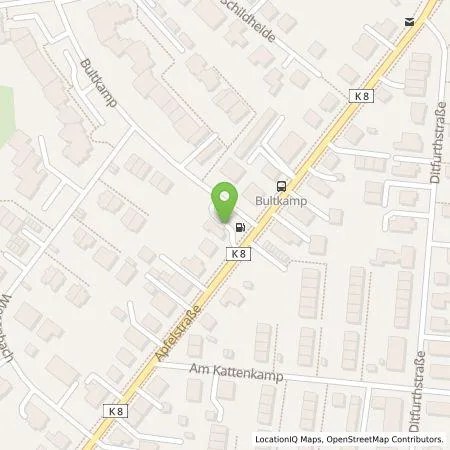 Standortübersicht der Tankstelle Q1 Energie AG in 33611 Bielefeld