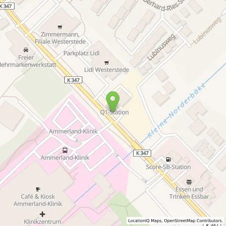 Standortübersicht der Tankstelle Q1 Energie AG in 26655 Westerstede