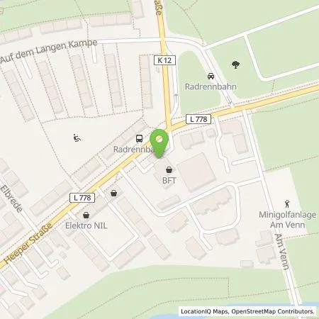 Standortübersicht der Tankstelle Q1 Energie AG in 33607 Bielefeld