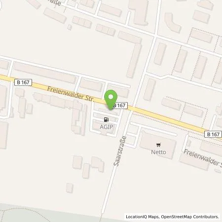 Standortübersicht der Tankstelle Q1 Energie AG in 16225 Eberswalde