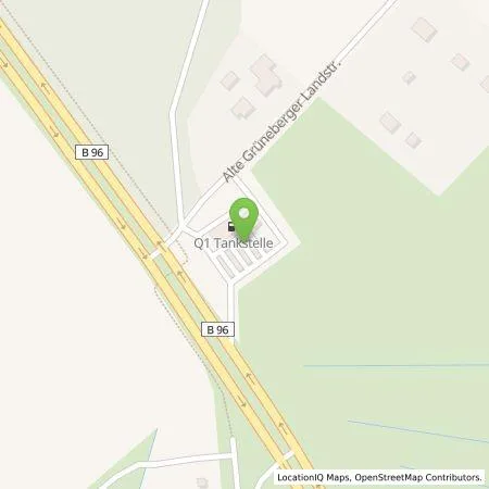 Standortübersicht der Tankstelle Q1 Energie AG in 16775 Löwenberger Land