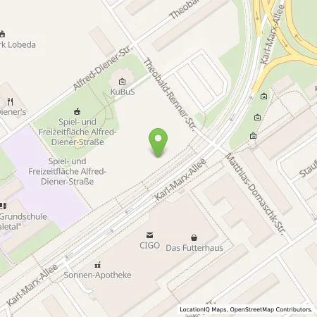 Standortübersicht der Tankstelle Stadtwerke Energie Jena-Pößneck GmbH in 07747 Jena