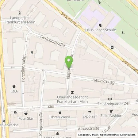 Standortübersicht der Tankstelle Mainova AG in 60313 Frankfurt am Main