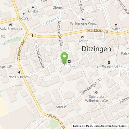Standortübersicht der Tankstelle Stadtwerke Ditzingen GmbH & Co. KG in 71254 Ditzingen