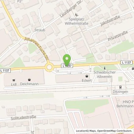 Standortübersicht der Tankstelle Stadtwerke Ditzingen GmbH & Co. KG in 71254 Ditzingen