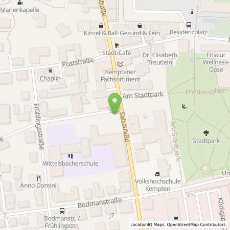 Standortübersicht der Tankstelle Präg Energiedienstleistungen GmbH & Co. KG in 87435 Kempten