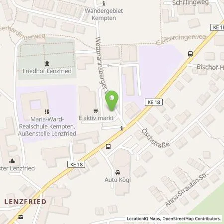 Standortübersicht der Tankstelle Präg Energiedienstleistungen GmbH & Co. KG in 87437 Kempten