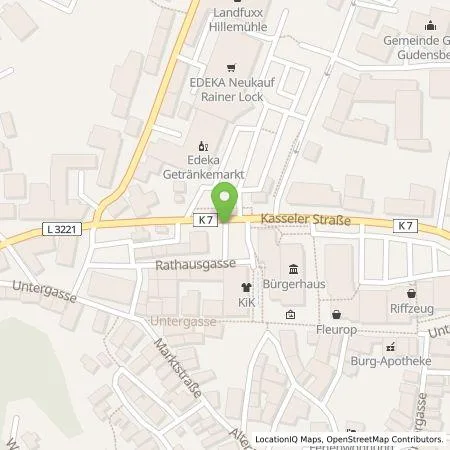 Standortübersicht der Tankstelle EAM Natur Energie GmbH in 34281 Gudensberg