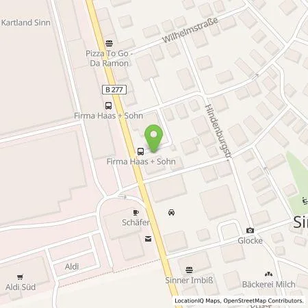 Standortübersicht der Tankstelle EAM Natur Energie GmbH in 35764 Sinn