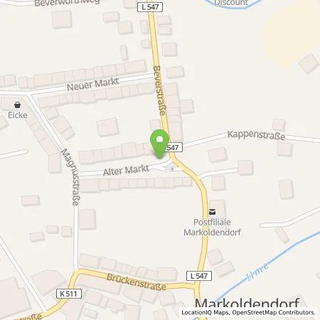 Standortübersicht der Tankstelle EAM Natur Energie GmbH in 37586 Dassel/Markoldendorf