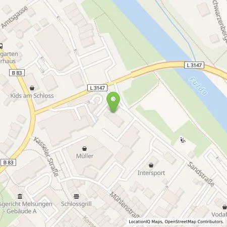 Standortübersicht der Tankstelle EAM Natur Energie GmbH in 34212 Melsungen