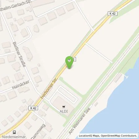 Standortübersicht der Tankstelle EAM Natur Energie GmbH in 35096 Weimar (Lahn)