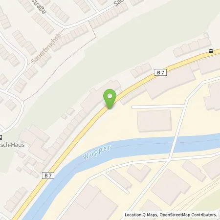 Standortübersicht der Tankstelle WSW Energie & Wasser AG in 42117 Wuppertal