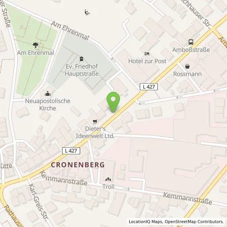 Standortübersicht der Tankstelle WSW Energie & Wasser AG in 42349 Wuppertal