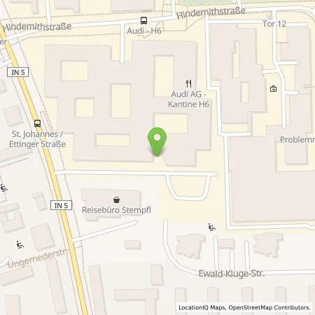 Standortübersicht der Tankstelle Audi AG in 85057 Ingolstadt