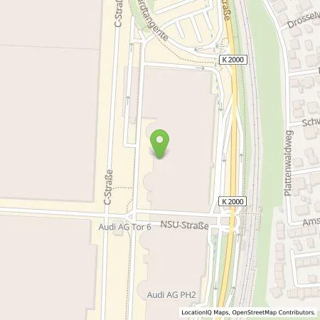 Standortübersicht der Tankstelle Audi AG in 74172 Neckarsulm