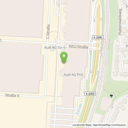 Standortübersicht der Tankstelle Audi AG in 74172 Neckarsulm