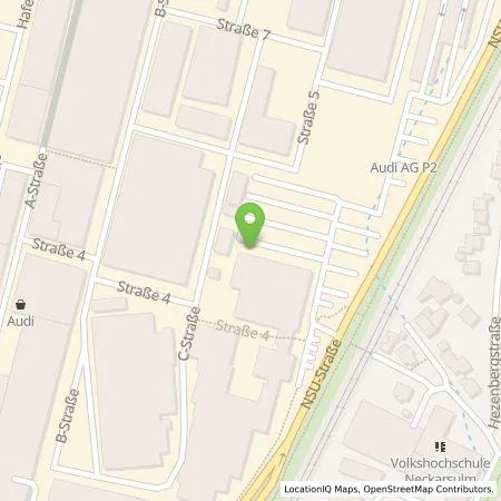 Standortübersicht der Tankstelle Audi AG in 74172 Neckarsulm