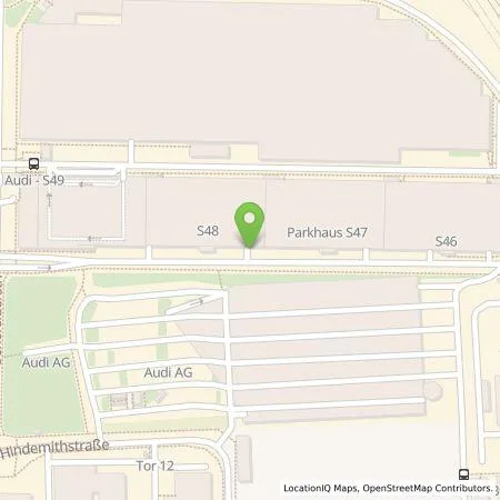 Standortübersicht der Tankstelle Audi AG in 85057 Ingolstadt