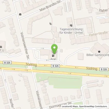 Standortübersicht der Tankstelle BP Europa SE in 40221 Düsseldorf