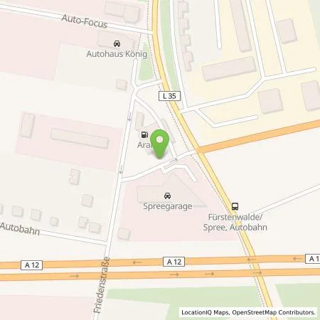 Standortübersicht der Tankstelle BP Europa SE in 15517 Fürstenwalde