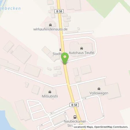 Standortübersicht der Tankstelle BP Europa SE in 59269 Beckum