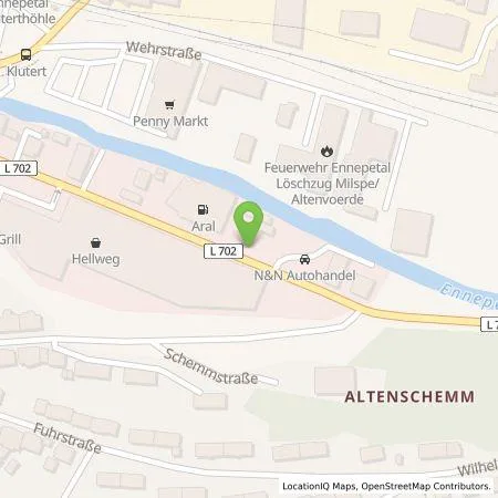 Standortübersicht der Tankstelle BP Europa SE in 58256 Ennepetal