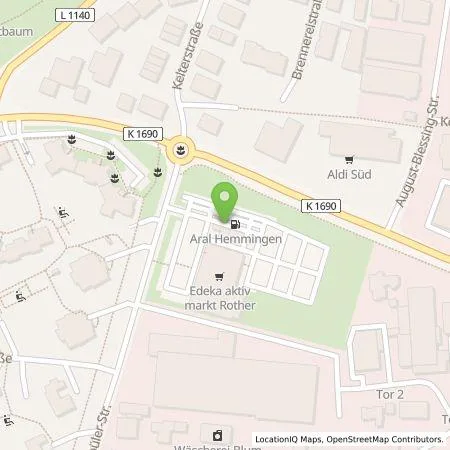 Standortübersicht der Tankstelle BP Europa SE in 71282 Hemmingen