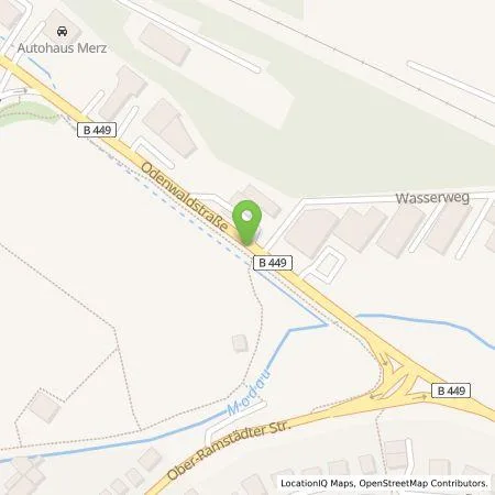 Standortübersicht der Tankstelle BP Europa SE in 64367 Mühltal