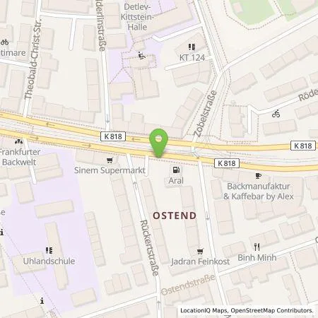 Standortübersicht der Tankstelle BP Europa SE in 60314 Frankfurt