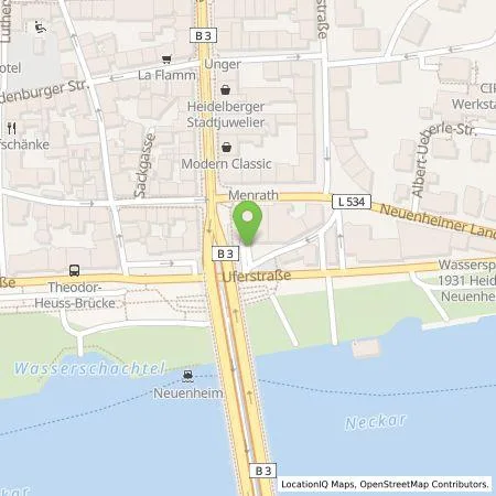 Standortübersicht der Tankstelle Stadtwerke Heidelberg Energie GmbH in 69120 Heidelberg