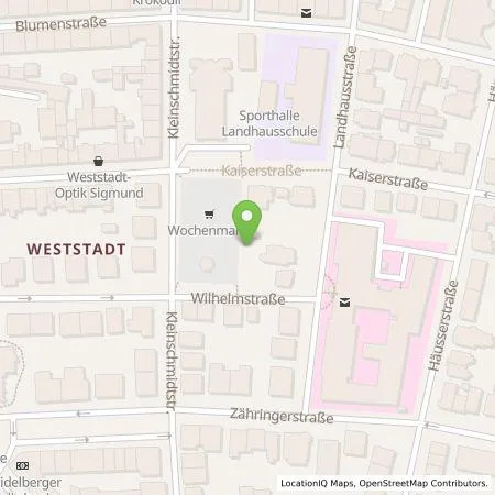 Standortübersicht der Tankstelle Stadtwerke Heidelberg Energie GmbH in 69115 Heidelberg