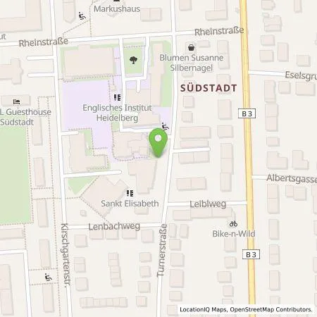 Standortübersicht der Tankstelle Stadtwerke Heidelberg Energie GmbH in 69126 HEidelberg