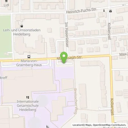 Standortübersicht der Tankstelle Stadtwerke Heidelberg Energie GmbH in 69126 Heidelberg